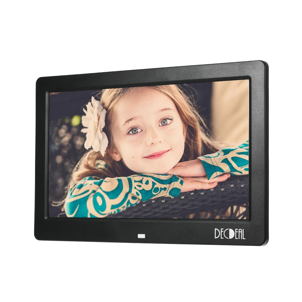 

DECDEAL 7 Inch Digital Photo Frame HD Digital Picture Frame SD Card Slots With Remote Control Electronic Album Music Video