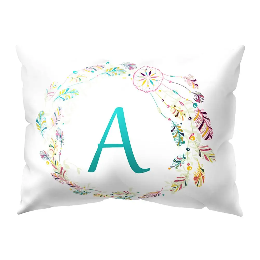 

Home Fashion A-Z Letters Dream Catcher Throw Pillow Case Soft Bed Pillow Cover
