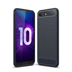 Роскошные Матовый Чехлы для huawei Honor 10 случае ультра тонкий мягкий силиконовый углеродного волокна Текстура задняя крышка для huawei Honor 10 плюс