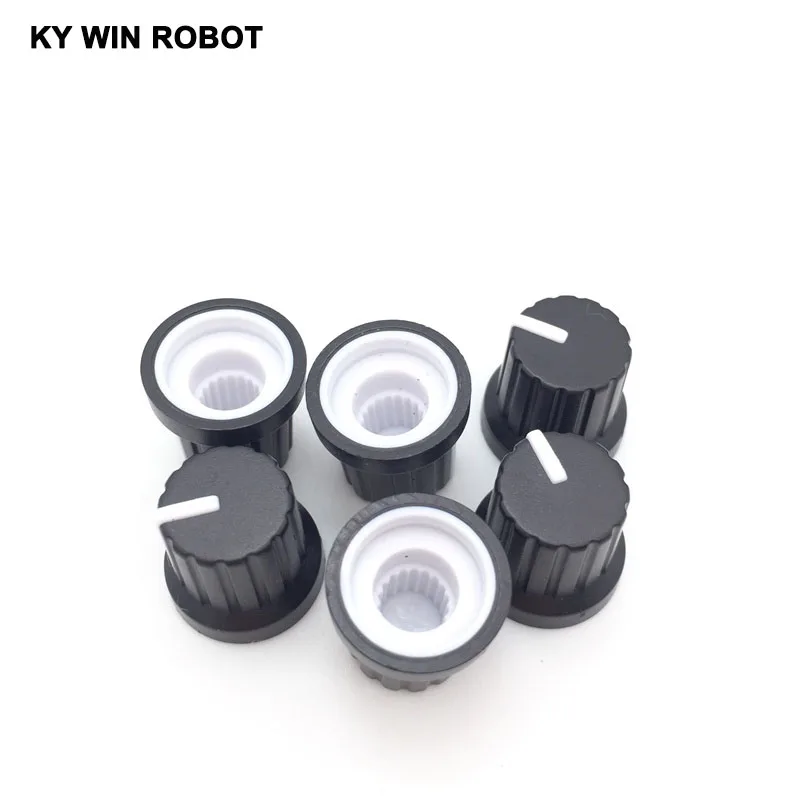 10PCS Volume Control Rotary Knobs For 6mm Dia Knurled Shaft Potentiometer Durable potentiometer knobs