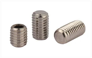 

100pcs/lot M2*2/3/4/5/6/8/10 stainless steel 304 flat head set screws hex socket grub screws hardware fasteners 198