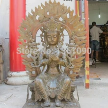 Xd 00659 Огромный Тибет Буддизм Фейн Классический Бронзовый Майтрейя Кван-инь статуя Будды Амитабхи