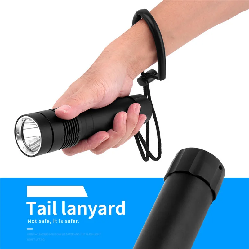LED XM-L2 Torch Led Light Scuba Diving Torch Flashlight Rechargeable Underwater 100M Flashlight Torch Waterproof Zaklamp 40JY2305