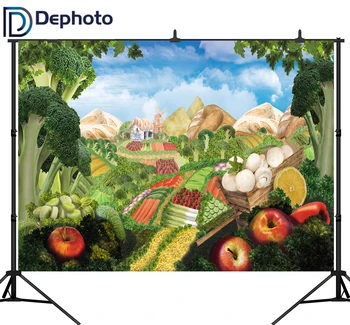 

DePhoto Fairy Tale Vinyl Photography Background Vegetable Fruit World newborn children birthday party Backdrops for Photo Studio