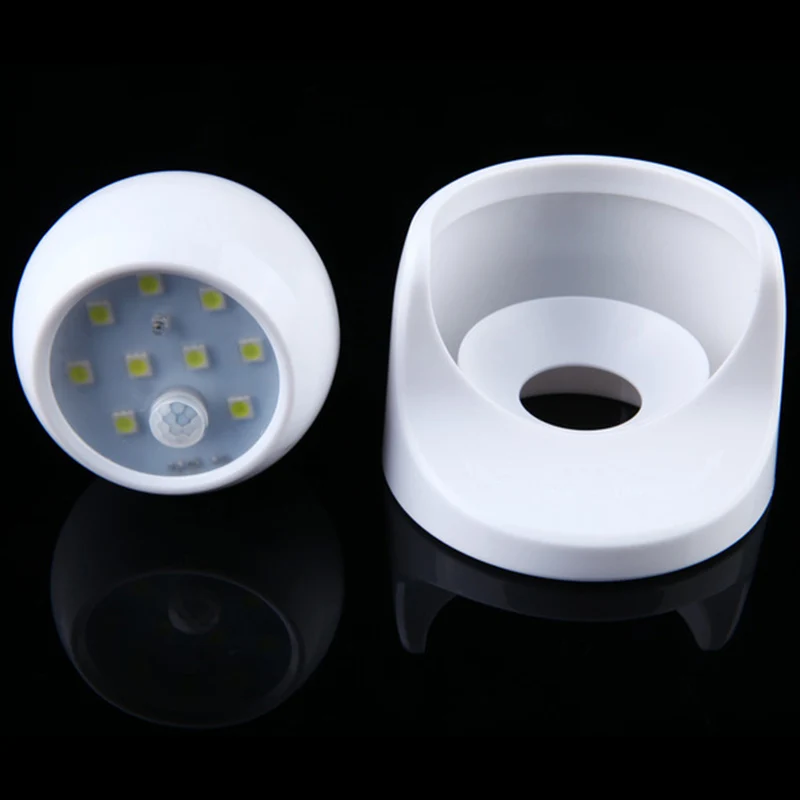 

Portable 9 LED Motion Sensor Night Light 360 Degree Rotation Auto IR Infrared Luminary Lamp --M25