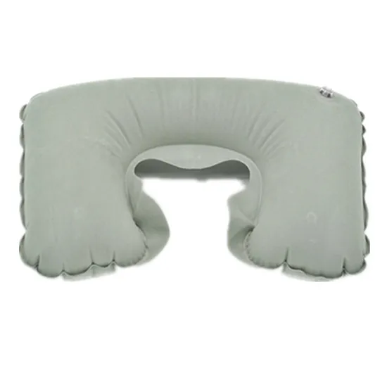Новые мягкие u-образные массажные однотонные подушки для отдыха головы, подушка для путешествий, надувная подушка для офиса, защита для здоровья - Цвет: Gray