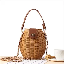 Женская сумка, роскошная, из ротанга, сумка-мессенджер, хлопок, ручная работа, плетение из ротанга,, летние пляжные дизайнерские сумки для женщин