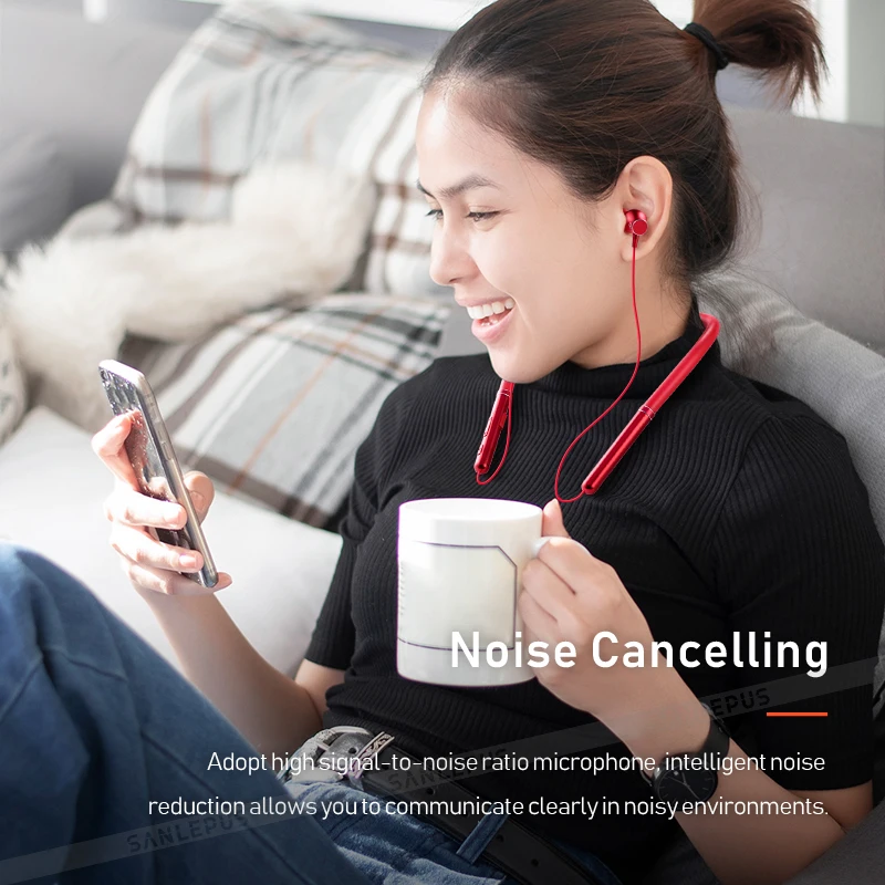 Cena SANLEPUS bezprzewodowe słuchawki Bluetooth słuchawki sportowy zestaw słuchawkowy HiFi słuchawki stereo Auriculares dla telefonów Xiaomi iPhone Samsung