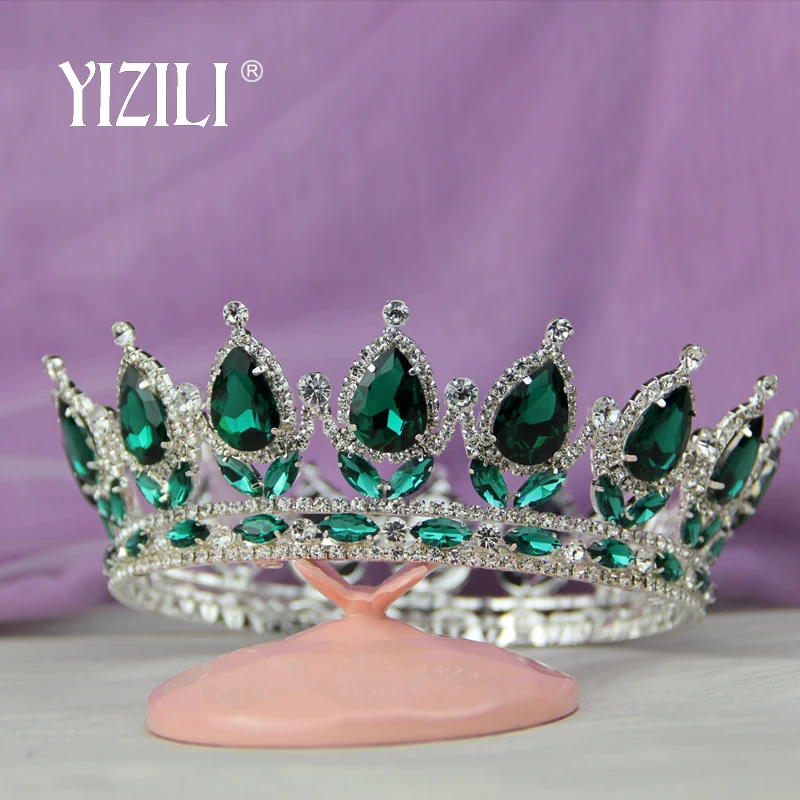 YIZILI big crown Vintage Style Pageant Beauty Contest Tall 
