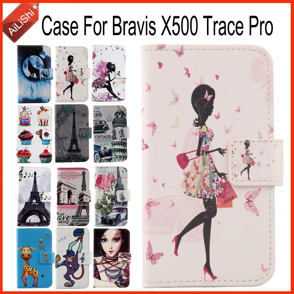 

AiLiShi Case For Bravis X500 Trace Pro Flip Leather Case X500 Trace Pro Bravis Exclusive 100% Special Phone Cover Skin+Tracking