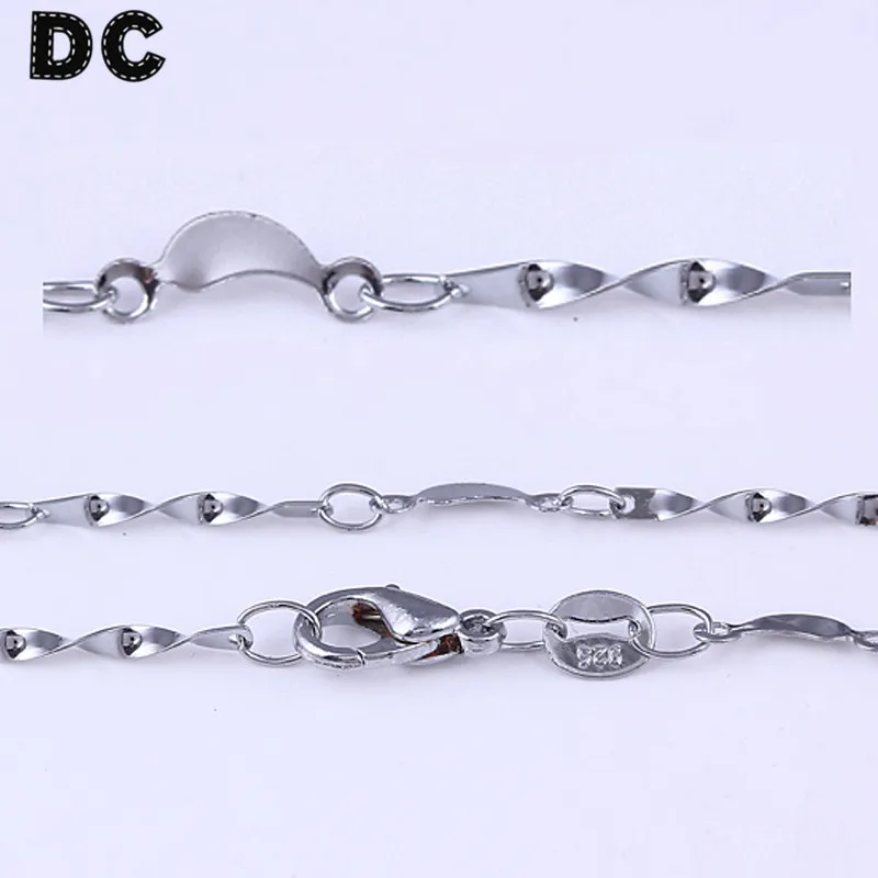 DC 5pcs/lot Moon Charms Link Chain Necklace Bulk With Lobster Clasps