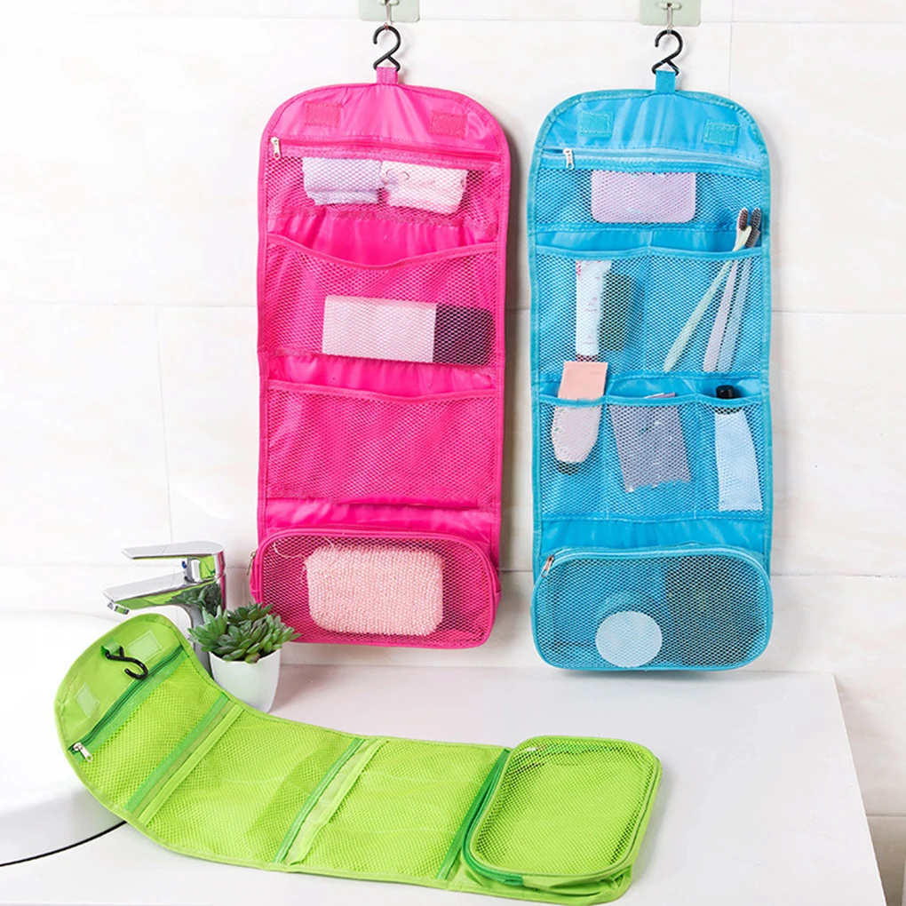 

Travel Cosmetic Bag Men Womens Ladies Toiletry Folding Hanging Wash Makeup Case Portable Organizer