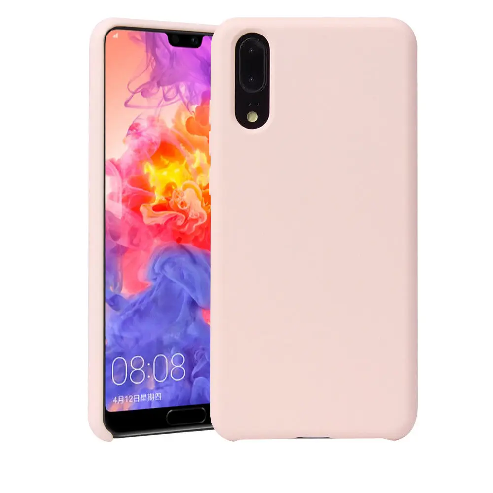 Сплошной цвет Мягкий ТПУ huawei P20 чехол Роскошный тонкий имитация жидкого силикона