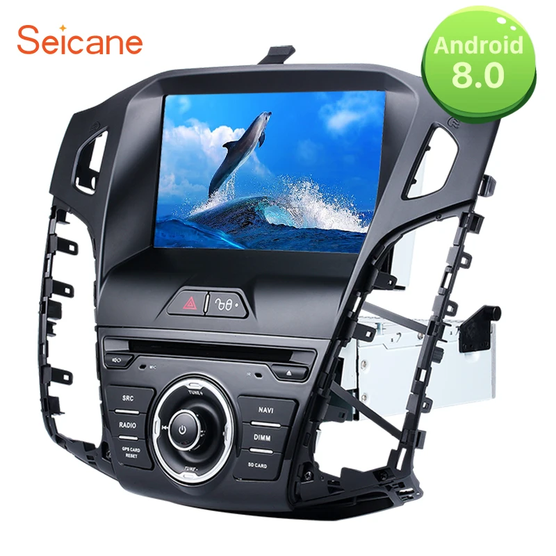 

Seicane Double Din 8" Android 8.0 GPS Head Unit Car FM Radio DVD Player for 2011 2012 2013 Ford focus with WIFI support OBD DVR