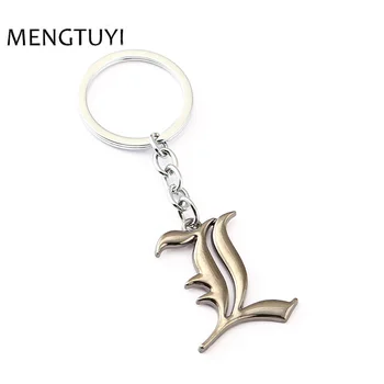 

J Store 12pcs/lot Anime Death Note Letter L Logo Keychain For Men Japanese key ring anime Llavero JJ11602