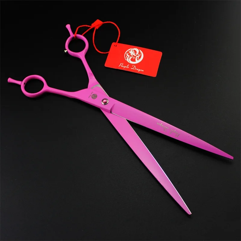 Purple Dragon 9 inch Professional Pet Scissors Dog Hair Cutting Shears Dog Grooming Scissors Straight Type High Quality (9)