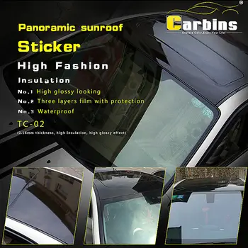 

Carbins 0.16mm thick roof vinyl sticker for car wrap, high gloss black top quality!