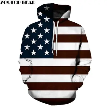 

Stripe Men Hoodies Pullover USA flag 3D Printed Brand Sweatshirts Qaulity Tracksuits Coats Unisex Fashion Streetwear ZOOTOP BEAR