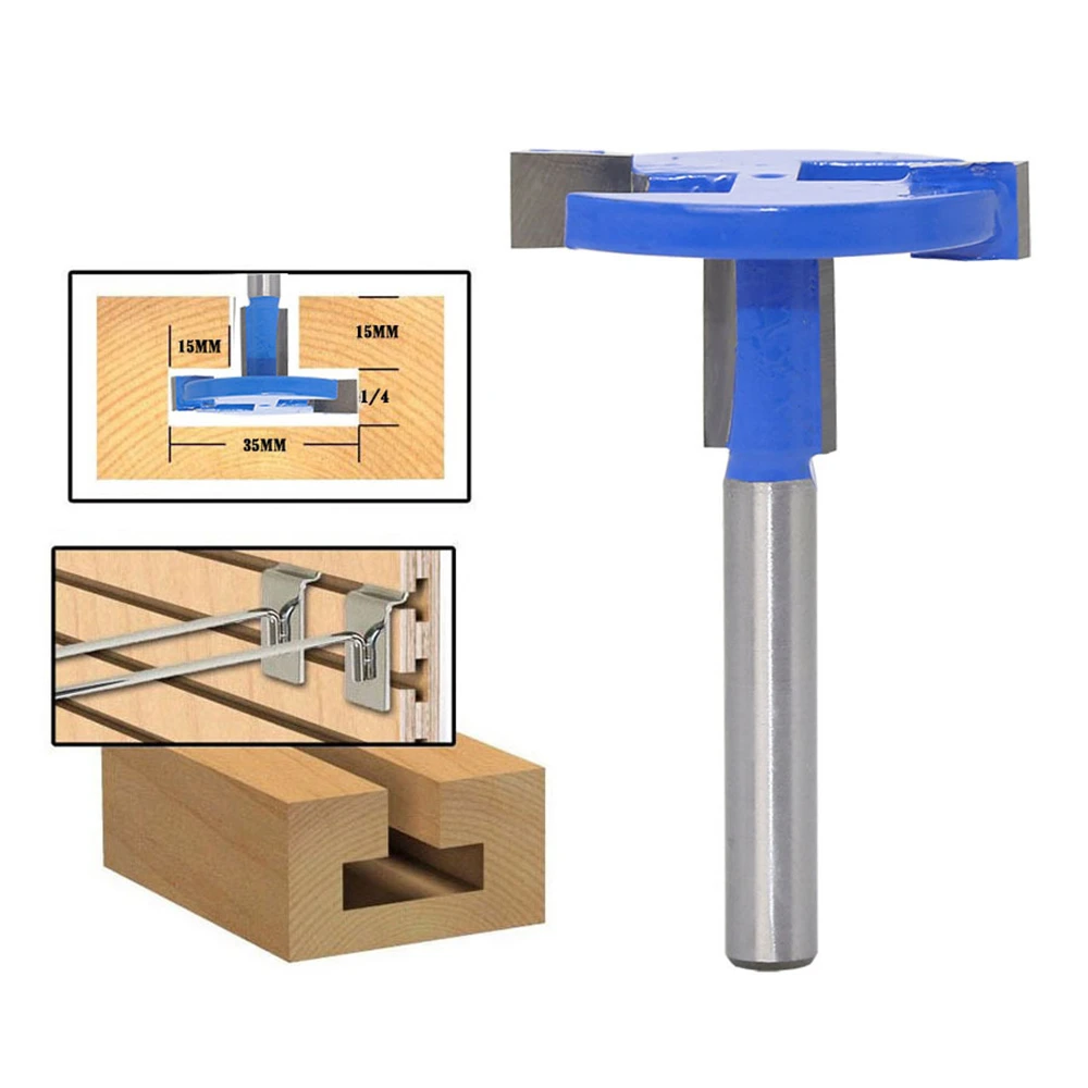 T-Slot Shank Router Bit Rail Door Wood Cutter 1/4 Inch Mill Mortise Chisel Diy T-Slot Shank Router Bit Rail Door Wood Cutter 1/4 Inch Mill Mortise Chisel Diy