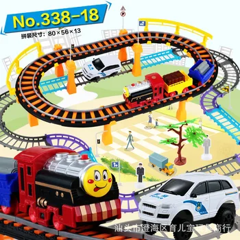 

Diecast Speed Racing Magical Car Track Children's Toy Track Small Train Set Electric City Express Train Racing Track 338-18