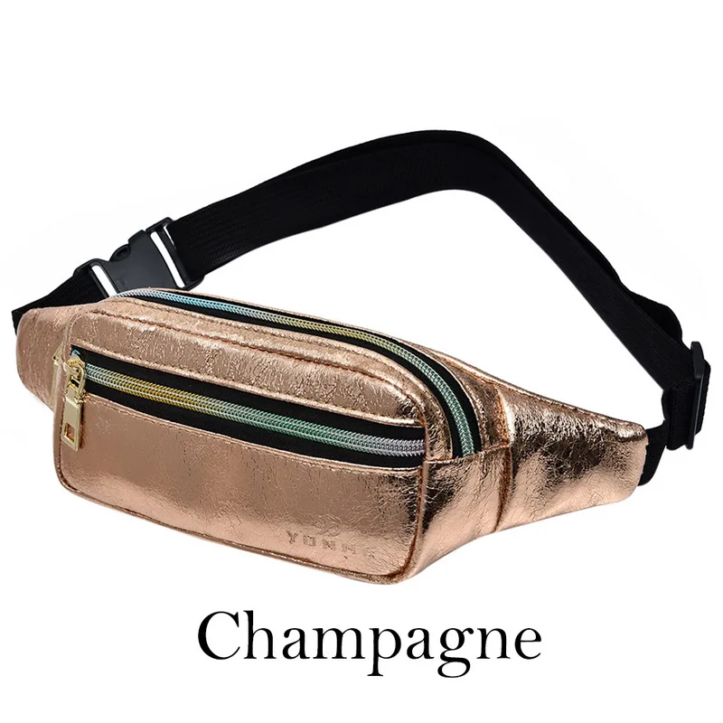 

MoneRffi Women Pockets Shoulder Slant Waist NEW FASHION Outdoor Zipper PU Leather Messenger Fanny Pack Sport Chest Waist Bag