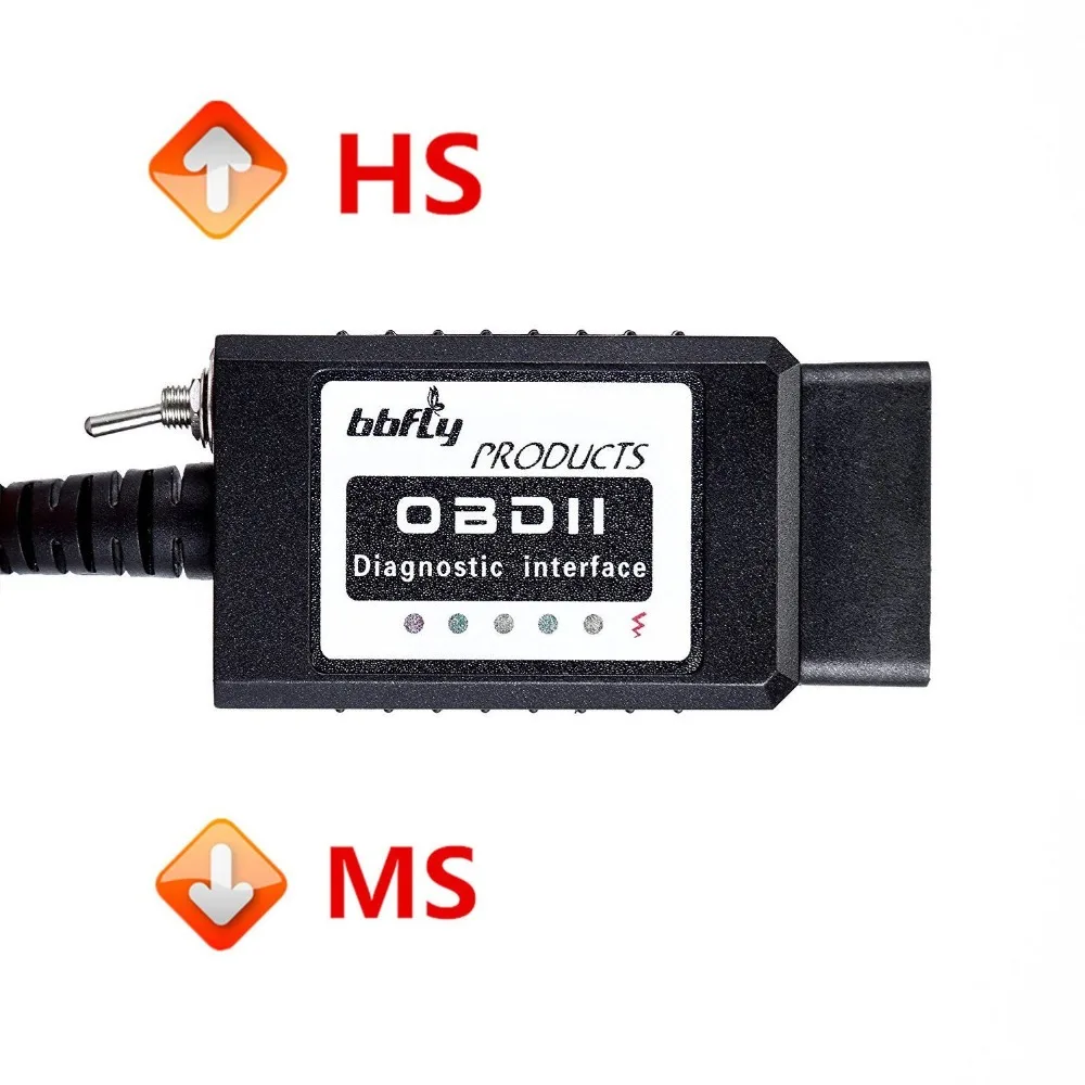 Bbfly-BF32302 ELM327 USB модифицированный FTDI чип OBD2 для сканирования ELMconfig HS-CAN/MS-CAN OBD