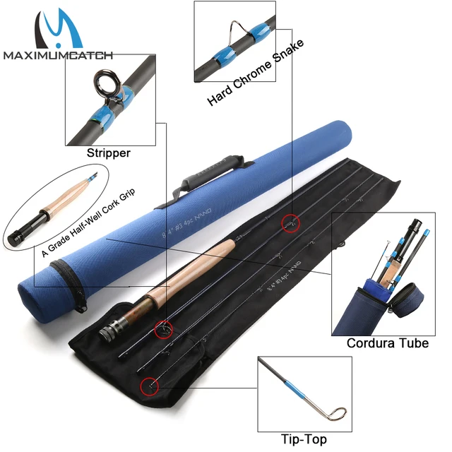 Best price at $136 Cheap Maximumcatch Nano 8.4FT 3WT 4PCS Fly Fishing Rod With Cordura Tube Nano Fly Rod