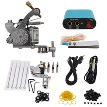 Базовая татуировочная машина с питанием от татуировки, ножной переключатель, 1 шт. шейдерный тату-пистолет и другие аксессуары для татуировки