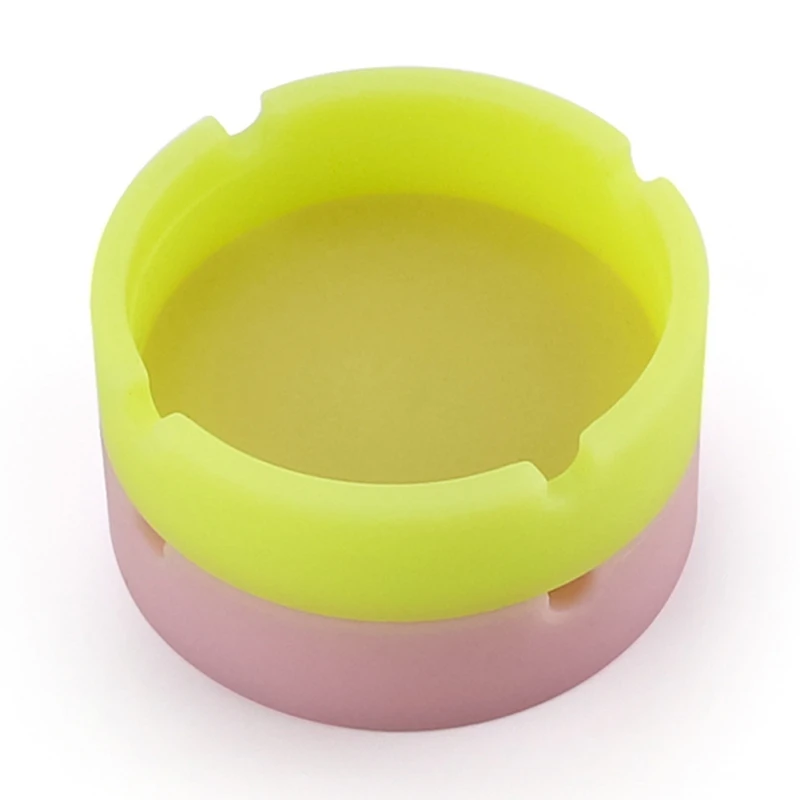Household Portable Rubber Silicone Ashtrays Anti hot Anti fall Ashtray
