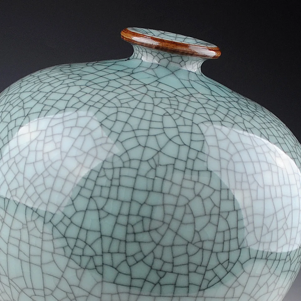 Jingdezhen антикварная фотография celadon ваза бутылка с открытым гранатом украшение для