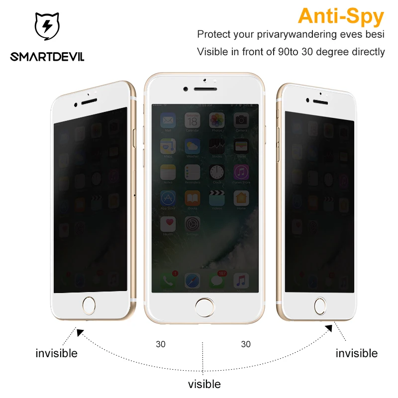 Защитное стекло SmartDevil закаленное с антибликовым покрытием для apple iphone 7 8 plus