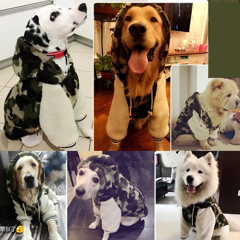 HOOPET собака с капюшоном теплая мягкая одежда для собак для маленьких больших собак продукт для домашних животных самоед