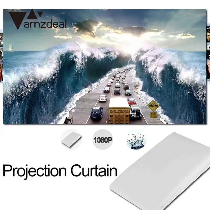 

Waterproofed Video Projector Screen 16:9 Screen Projector Waterproof Polyester