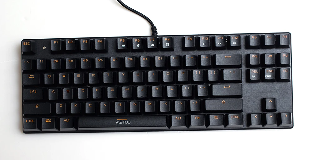 Metoo Edition Mechanical Keyboard 87 keys 104keys Blue Switch Red Switch Gaming Keyboards for Tablet Desktop Russian sticker