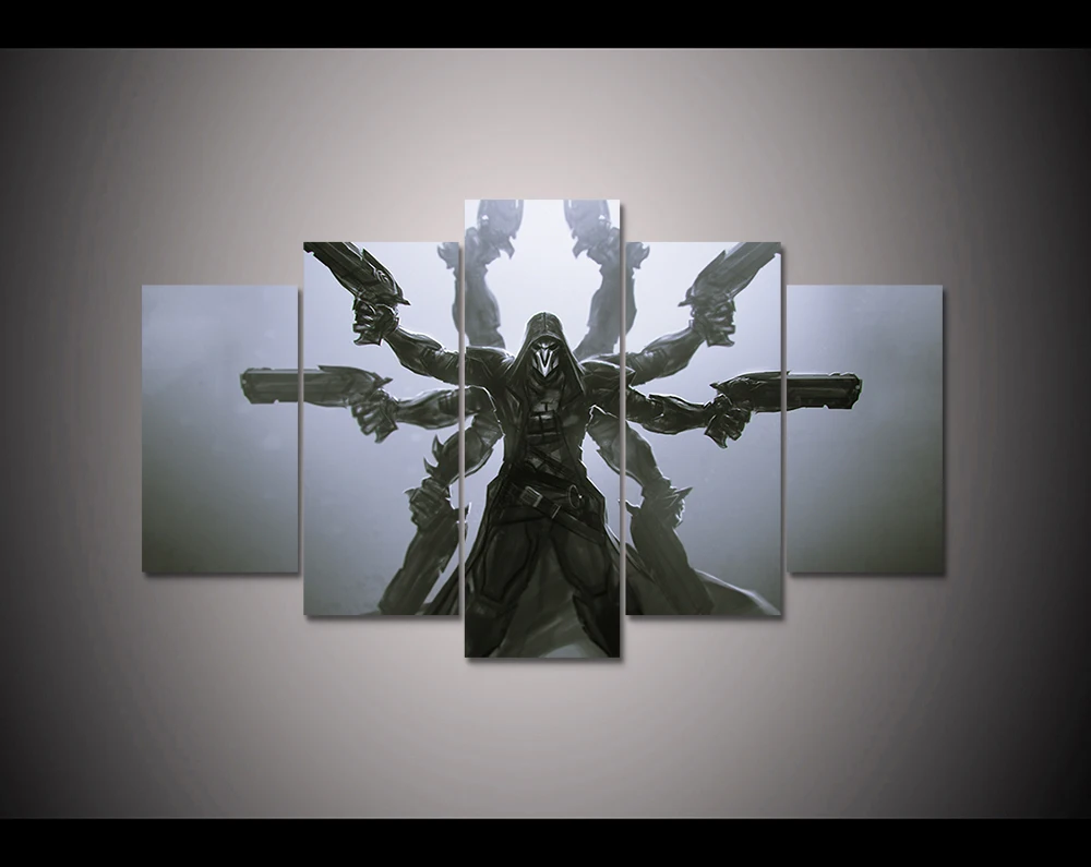 5 pcs HD printed canvas print Overwatch game poster painting Modern