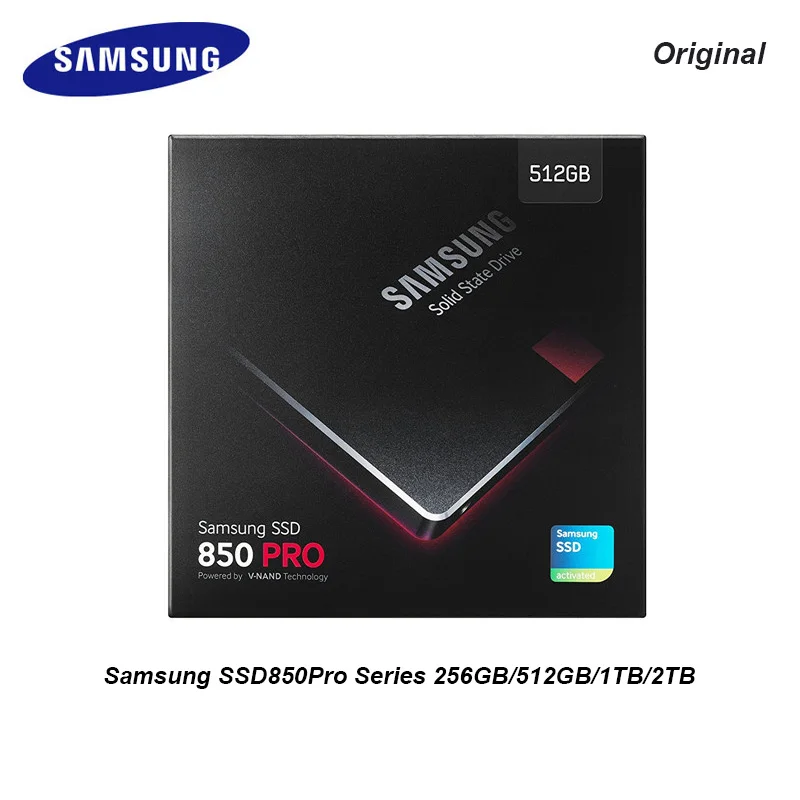 Samsung 850PRO MZ-7KE256B/MZ-7KE512B 256 ГБ/512 ГБ Внутренний твердотельный Накопитель SSD 2,5 дюймов 512 Мб Кэш SATA3.0 твердотельный накопитель для настольных ПК/ноутбук