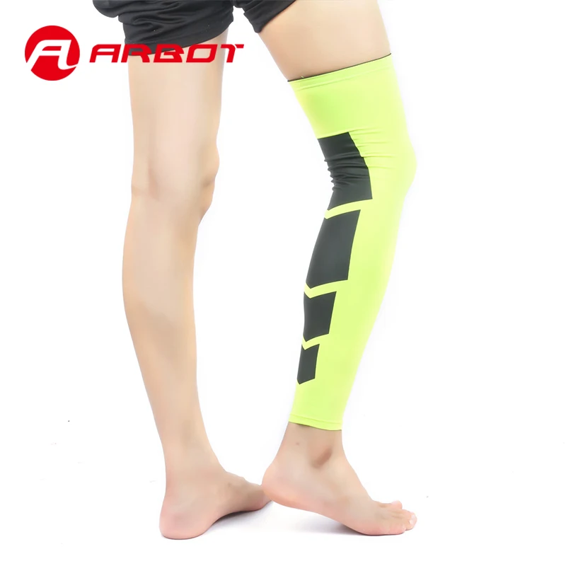 

ARBOT Outdoor Protective Leg Calf Compression Sleeves Sports Elastic Breathable Shin Guards for Football Running Cycling