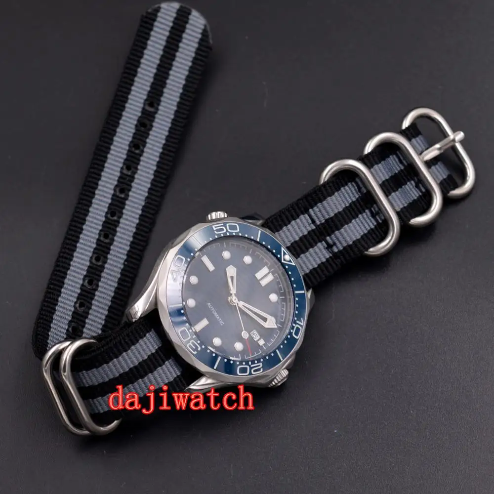 41 мм Corgeut автоматические мужские часы светящийся вращающийся ободок сапфировое стекло Дата нейлоновый ремешок Механические Мужские часы