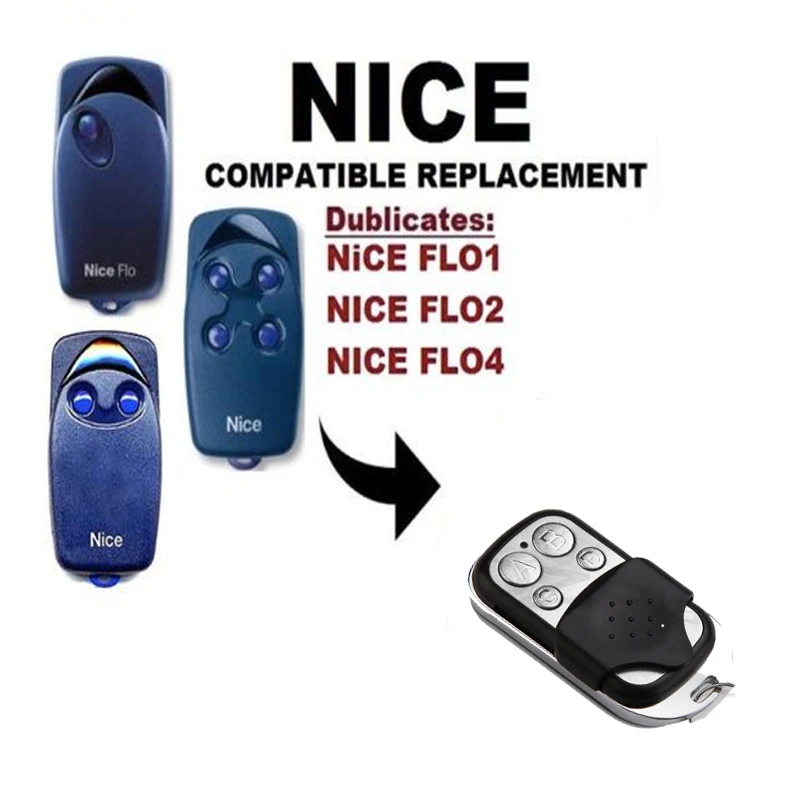 

NICE FLO1 FLO2 FLO 4 4channel 433.92MHZ, NICE Garage Door Remote Control