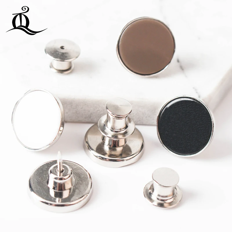 5pcs Nailless i button metal button clothing jeans button removable