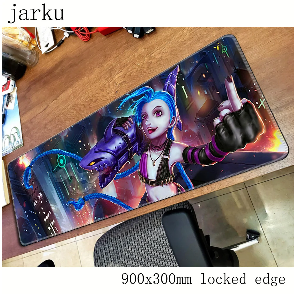  jinx mouse pad gamer 900x300mm notbook mouse mat large gaming mousepad Domineering pad mouse PC des