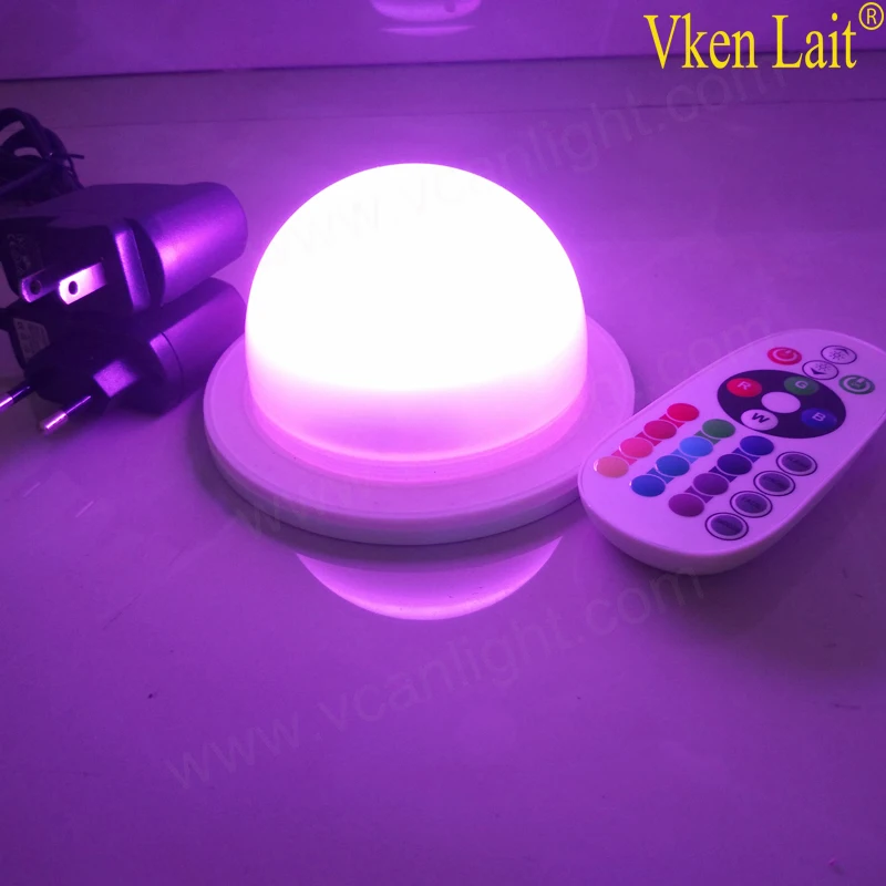 

DHL Free Shipping Super Bright 48LEDs Cordless Rechargeable RGB Colors Change Remote Control Battery led