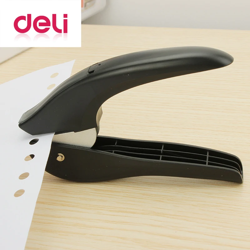 

Deli 1pcs single hole puncher round manual punching machine paper inspection ticket punch hole stationery punching pliers 0115