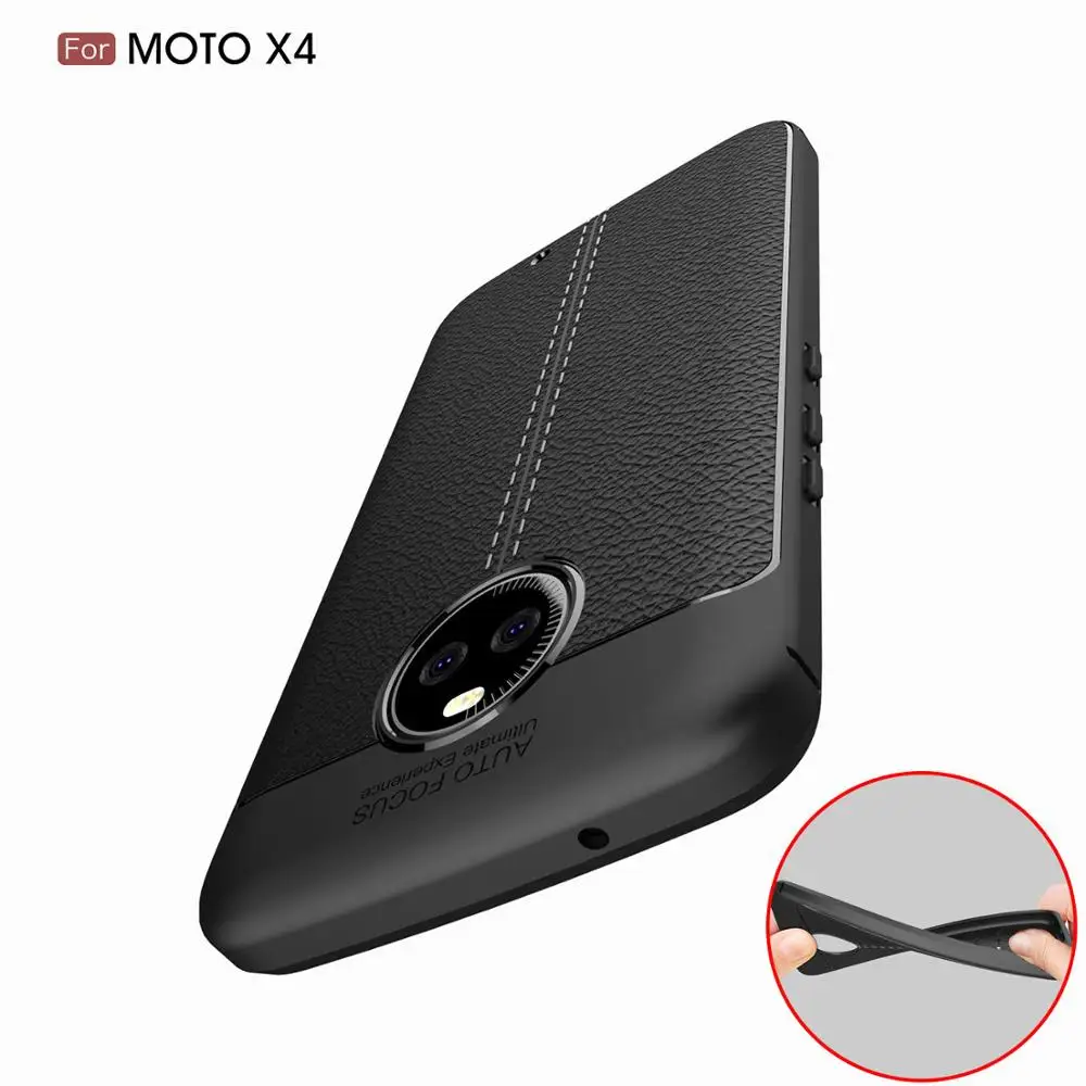 Текстурный чехол Lichee для Moto X4 Motorola C Plus X 4 го поколения Dual Xt1900 задняя крышка