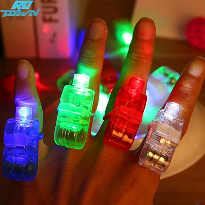 

RCtown None 40pcs Multi-color Light Lamp Beams Torch Bright LED laser Finger Ring For Party KTV Bar gift Hot Selling d30