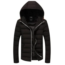 2017 New Winter Parka Men Jacket Coat Outerwear Fashion Hood Padded Quilted Warm Male Jackets Hooded Casual
