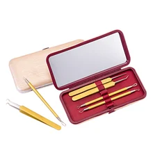 6 шт. иглы из нержавеющей стали для прыщей средство для избавления от черных точек зажим прыщи экстрактор инструмент для ухода за кожей