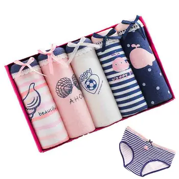 

5Pcs/lot Pantis Women Underwear Cotton Briefs Sexy Panties Women Lace Lingeries Cueca Calcinhas VS Pink Shorts Underpants Girls