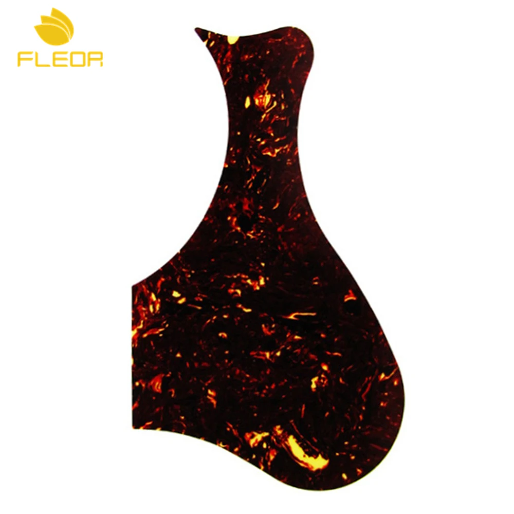 FLEOR Self adhesive Acoustic Guitar Pickguard Anti Scratch Brown