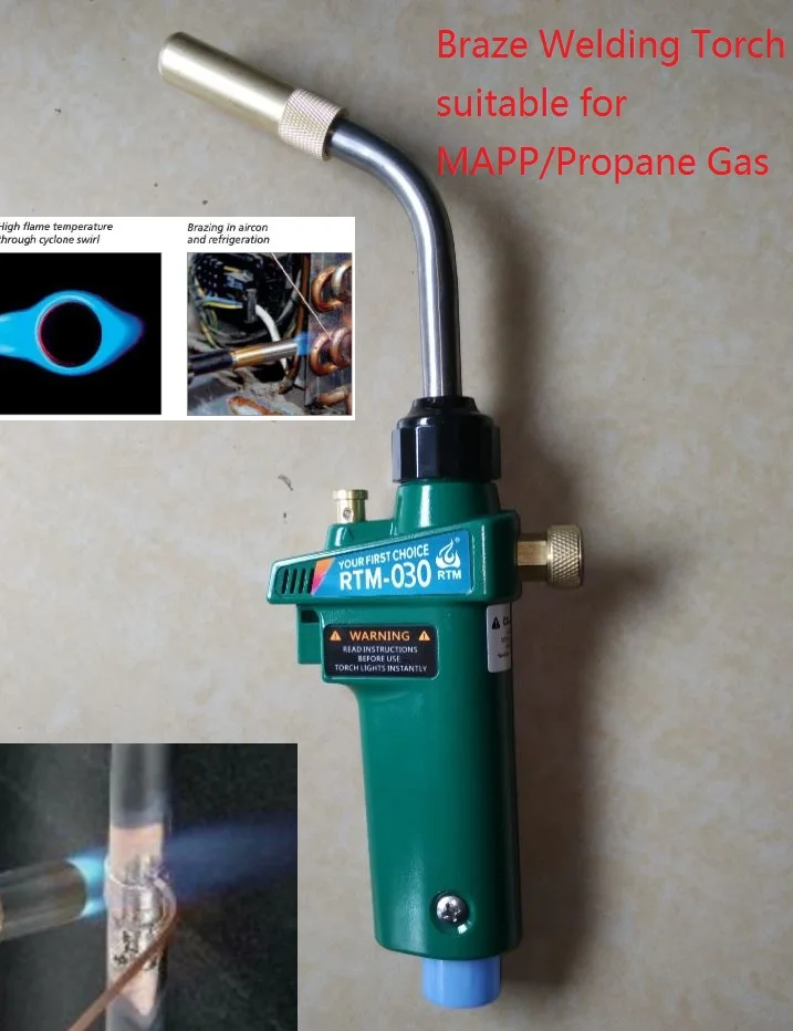 Braze Welding Torch MAPP Propane Gas Torch Self Ignition w Trigger